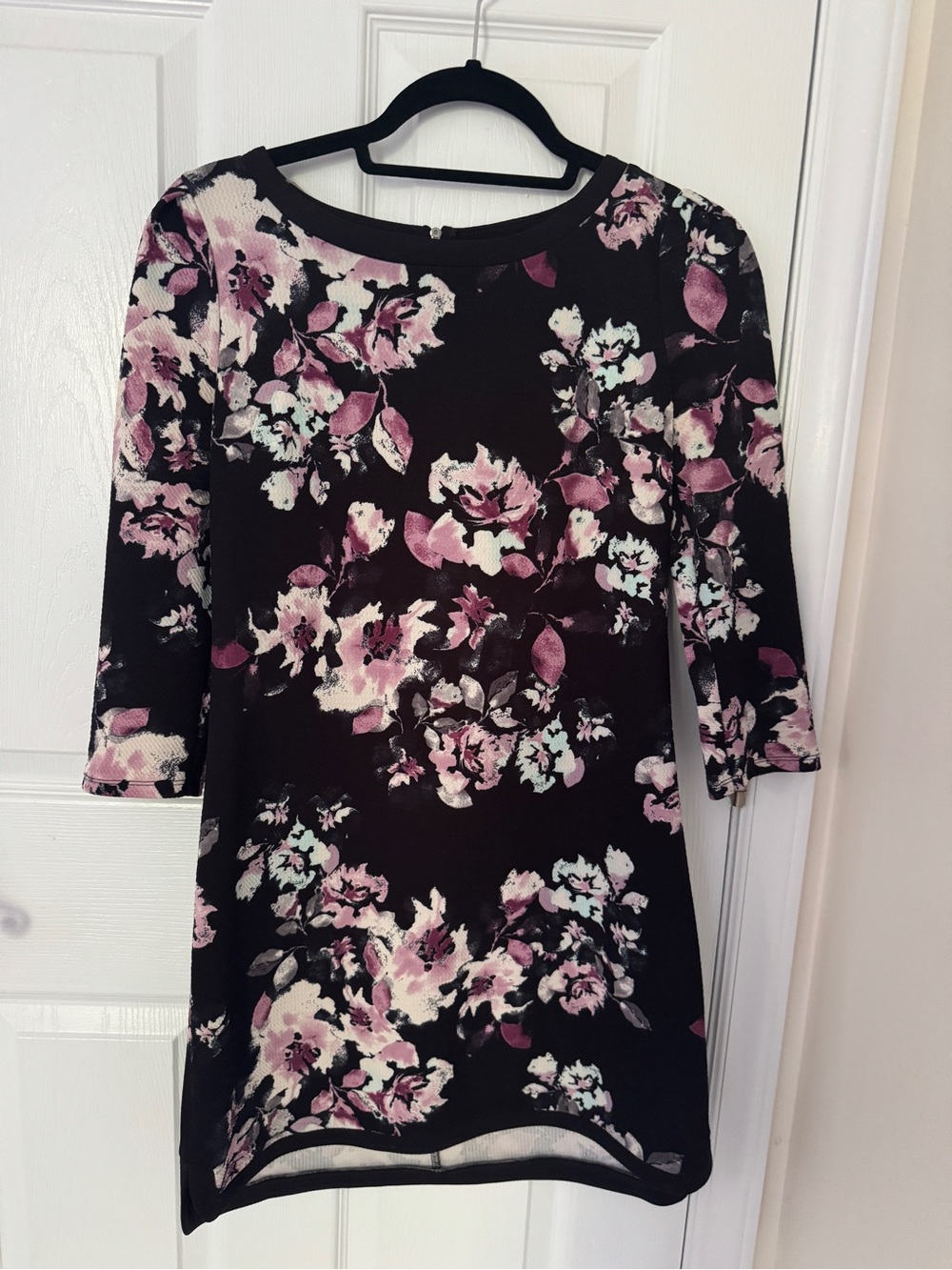 Love, Fire Floral Sheath Dress | Size Small | 3/4 Sleeve | Romantic Fall Floral